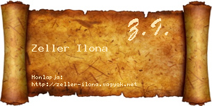 Zeller Ilona névjegykártya